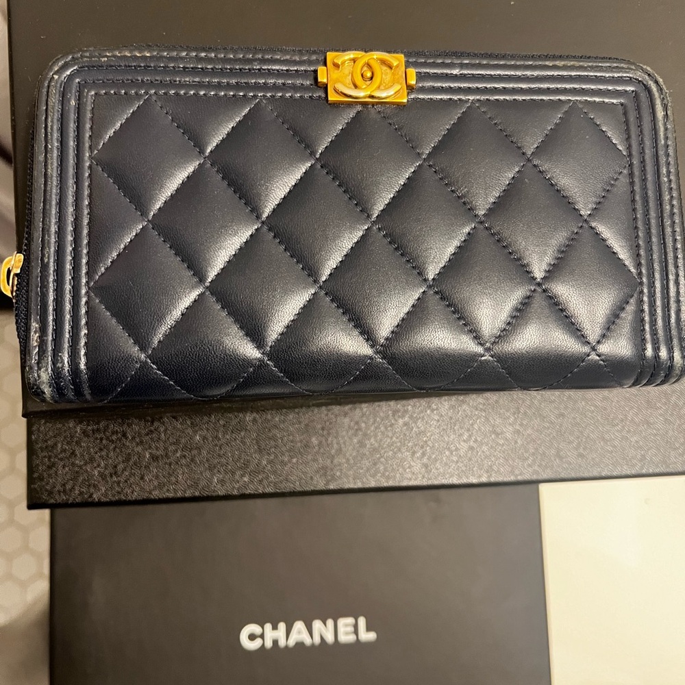 Navy blue Chanel Wallet